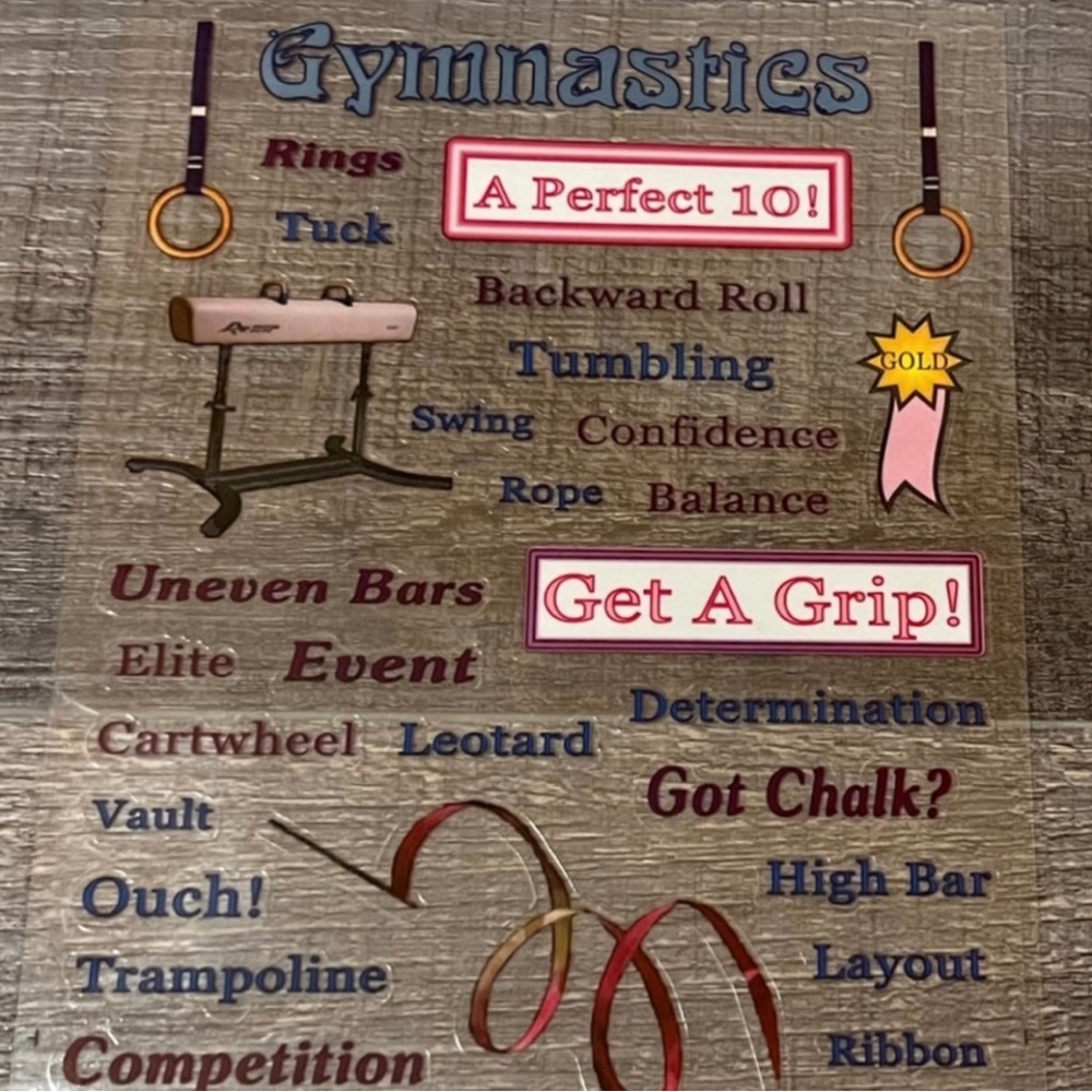 💞 New Gymnastics Scrapbooking Craft Stickers